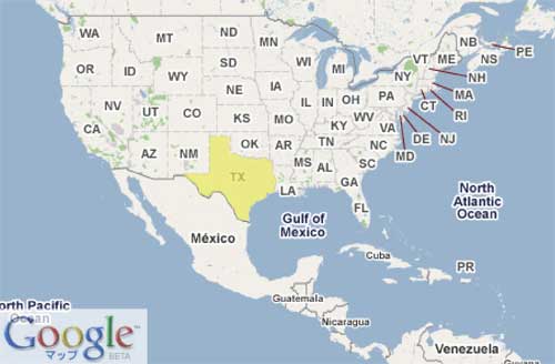 �e�L�T�X�̒n�}